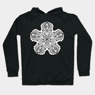 Black and White Print of Exotic Star Fish Hoodie
